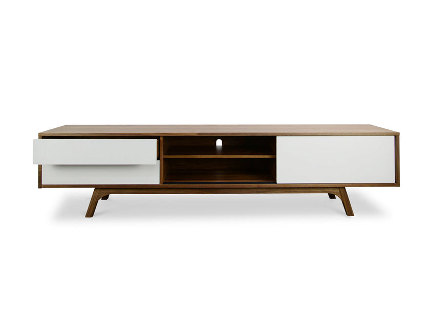 Ex Display - CTV359-BB 2.1m Entertainment TV Unit - Walnut
