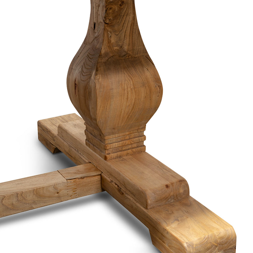 CDT2408 Elm Wood 2.4m Dining Table - Rustic Natural