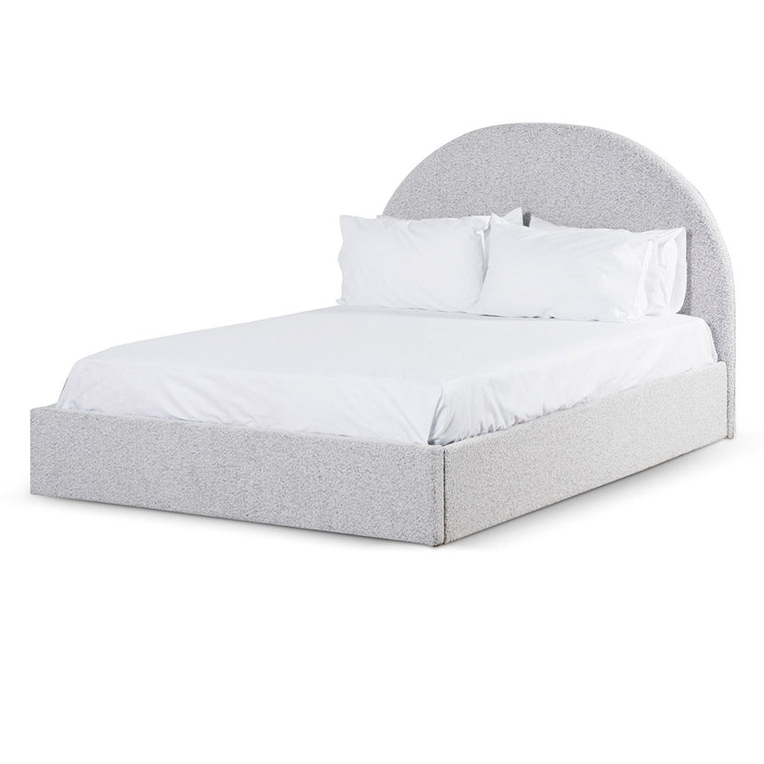 CBD8184-YO King Sized Bed Frame - Pepper Boucle with Storage