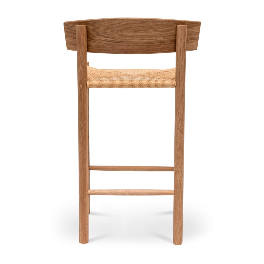 CBS8018-OW 65cm Bar Stool - Natural with Back Rest