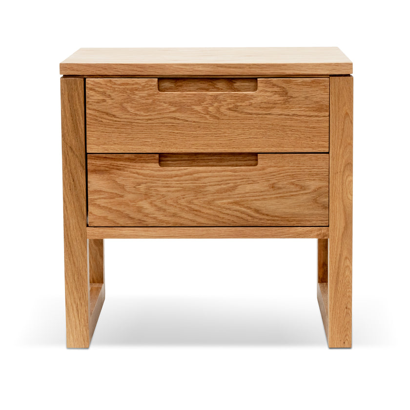 CCF490 2 Drawer Wooden Bedside Table - Natural Oak