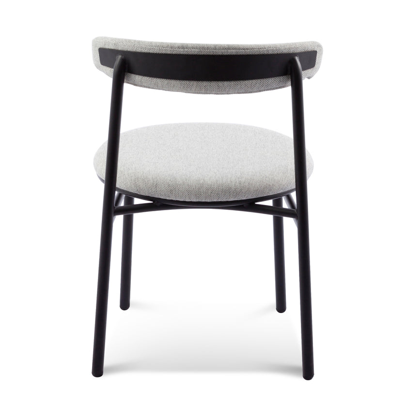 Ex Display - CDC6886-SD Fabric Dining Chair - Silver Grey with Black Legs