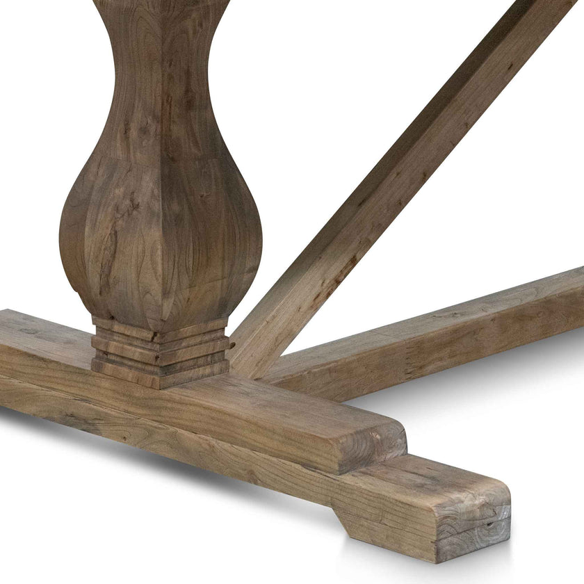 CDT514 3m Reclaimed Elm Dining Table - Rustic Natural