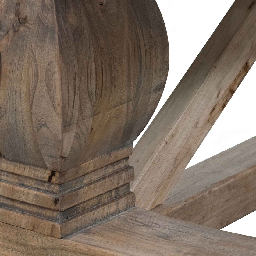 CDT514 3m Reclaimed Elm Dining Table - Rustic Natural
