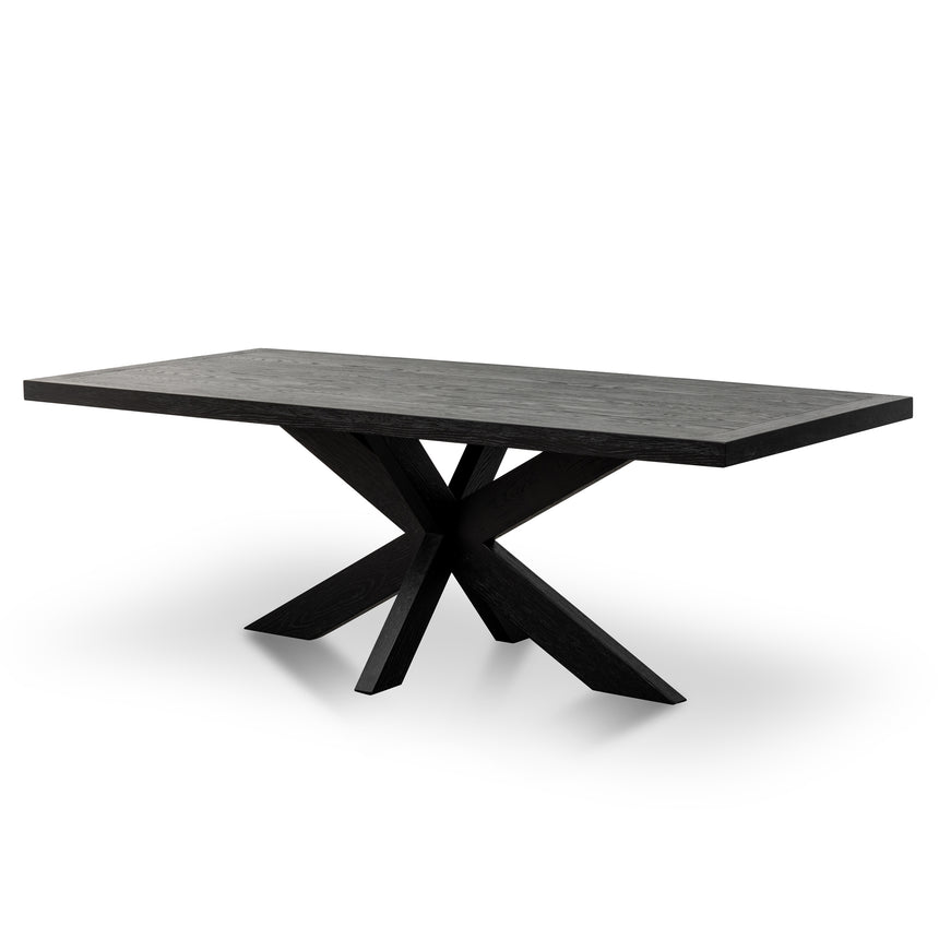 CDT6667-SD Round Wooden Dining Table - Natural Top and Black Base