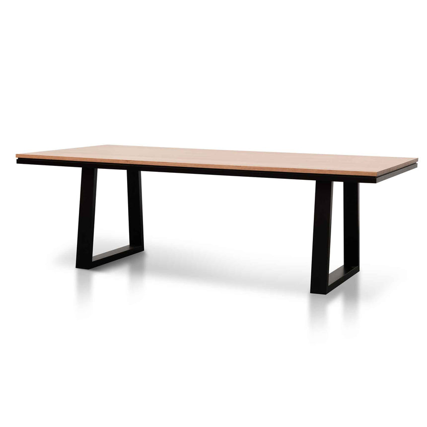 CDT2304-SI 2.2m Dining Table - Rustic Oak Venner - Wooden Metal base
