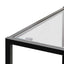 CDT6393-KS Grey Glass Small Shelving Unit - Black Frame