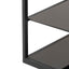 CDT6394-KS 1.8m(H) Black Glass Shelving Unit - Black Frame