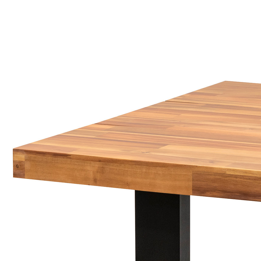 CDT6725-EM 2.1m Dining Table - Natural with Black Leg