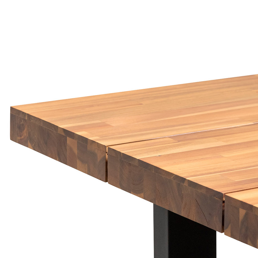 CDT6725-EM 2.1m Dining Table - Natural with Black Leg
