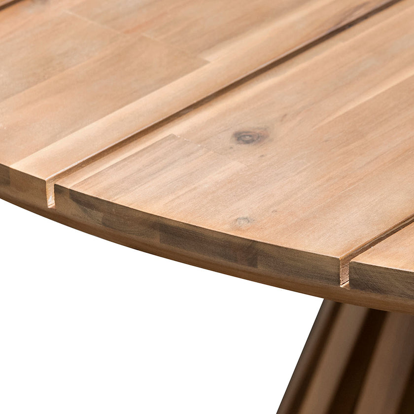 CDT6726-EM 1.35m Round Dining Table - Light Natural Acacia