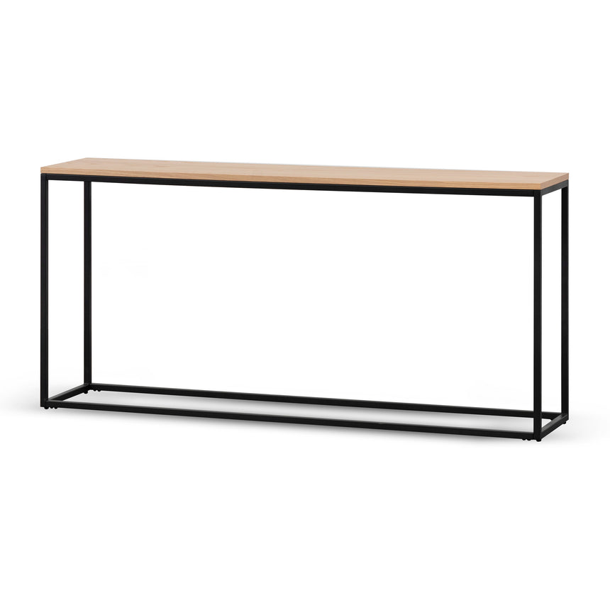 CDT6907-KD 1.6m Console Table - Natural Top and Black Frame