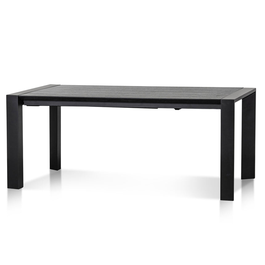 Ex Display - CDT2305-SD 100cm Round Dining Table - Black Veneer Top - Black Legs