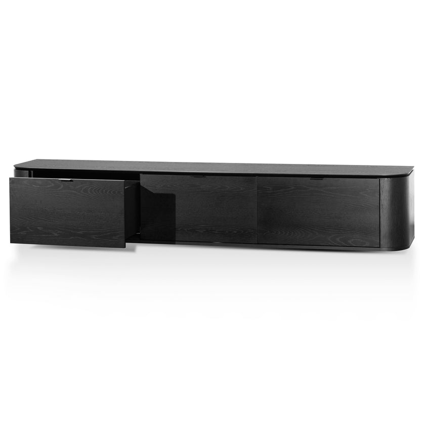 CTV6136-CN 2.4m TV Entertainment Unit - Black Oak