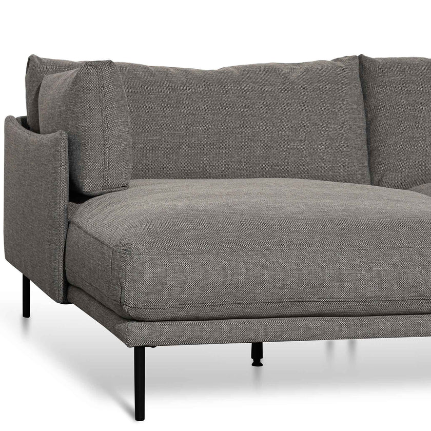 CLC6435-KSO 4 Seater Left Chaise Fabric Sofa - Graphite Grey - Last one