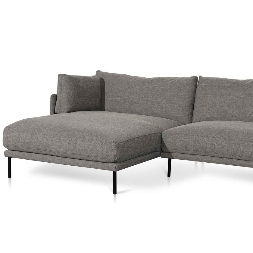 CLC6435-KSO 4 Seater Left Chaise Fabric Sofa - Graphite Grey - Last one