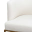 CLC6673-BS Ivory White Boucle Lounge Chair - Brushed Gold