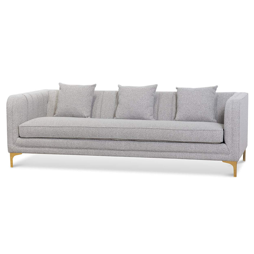 CLC6093-KSO 3 Seater Fabric Sofa- Light Texture Grey