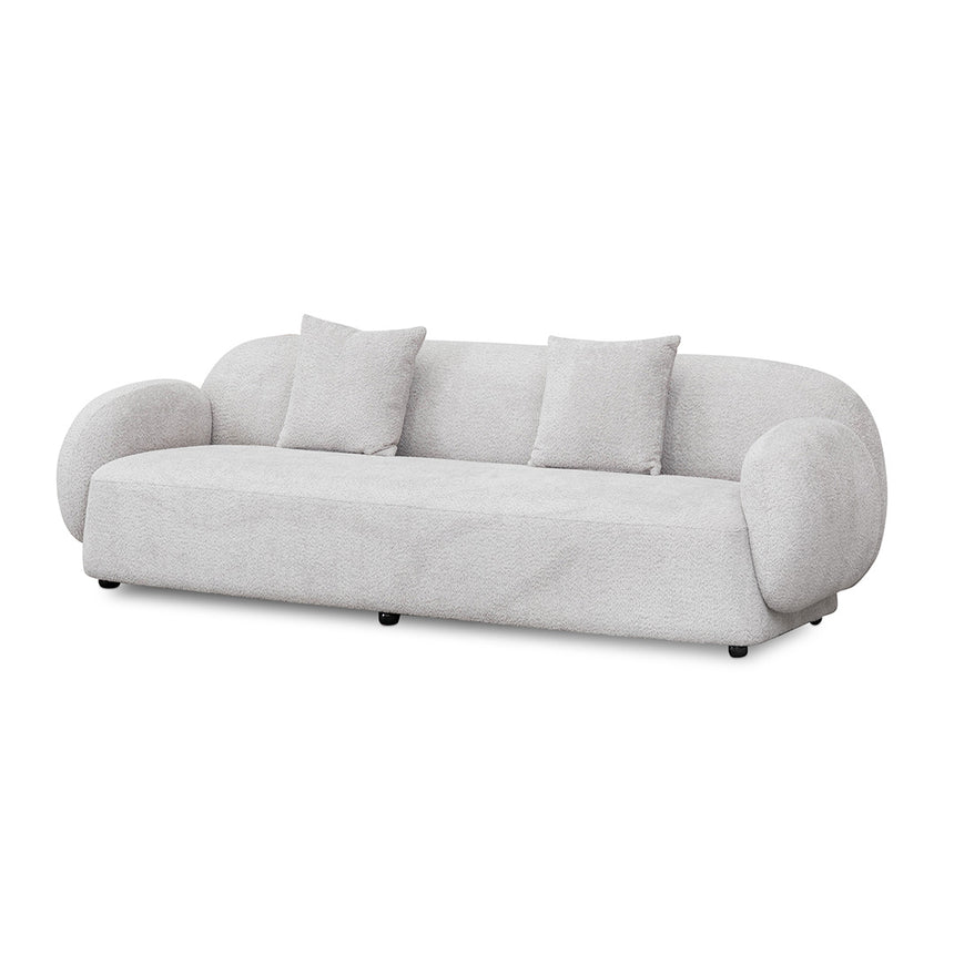 CLC8055-FS 3 Seater Fabric Sofa - Salt White