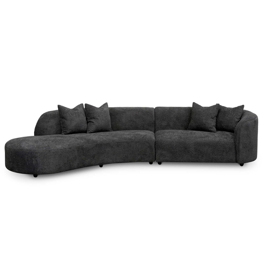 CLC8116-CA Left Chaise Sofa - Charcoal Fleece