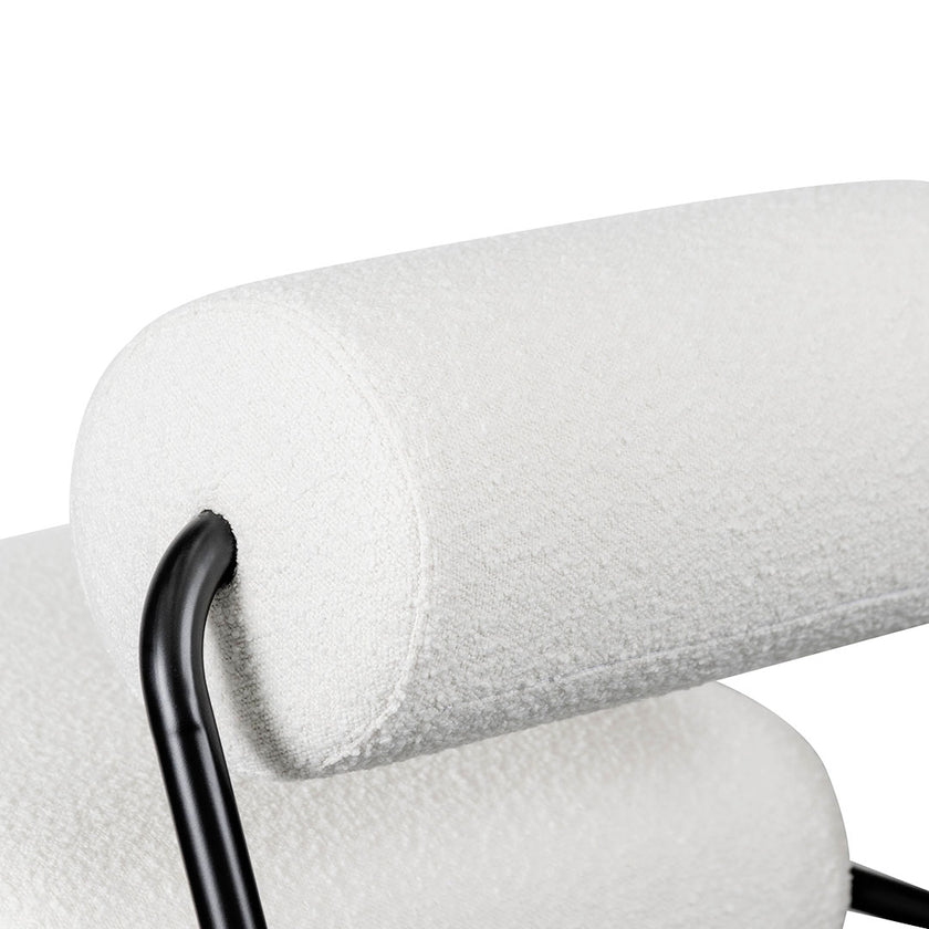 CLC8218-IG Lounge Chair - Ivory White Boucle