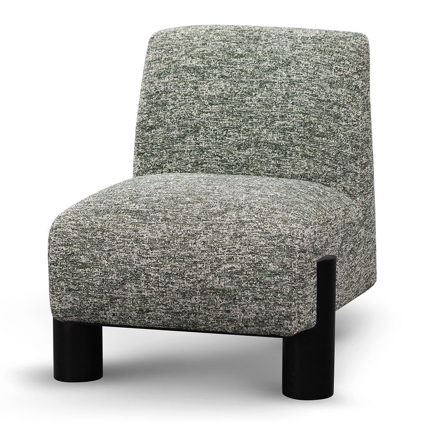 CLC8847-IG Fabric Armchair - Light Grey Fleck - Black Oak