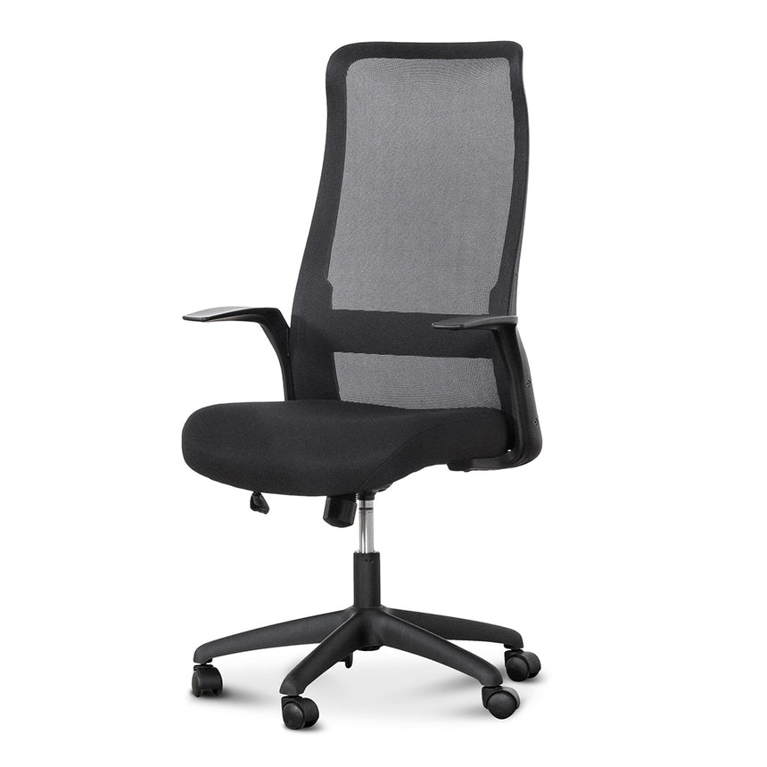 COC6403-YS Low Back Office Chair - Saddle Tan in Black Frame