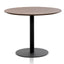 COT6167-SN Round Office Meeting Table - Walnut with Black Base
