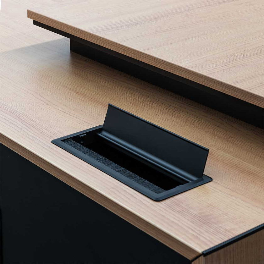 COT6543-SN 2.3m Right Return Office Desk - Natural