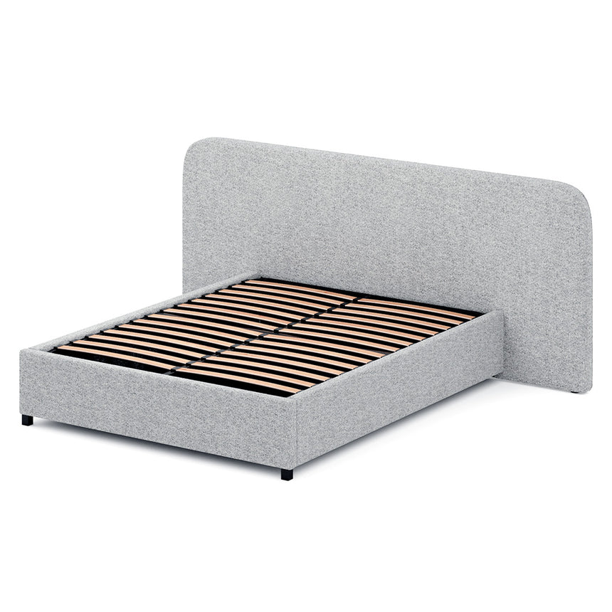 CBD6926-MI King Sized Bed Frame - Pepper Boucle with Storage