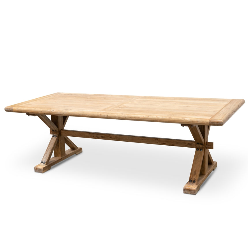 CDT502 Wood Dining Table 3m - Rustic Natural