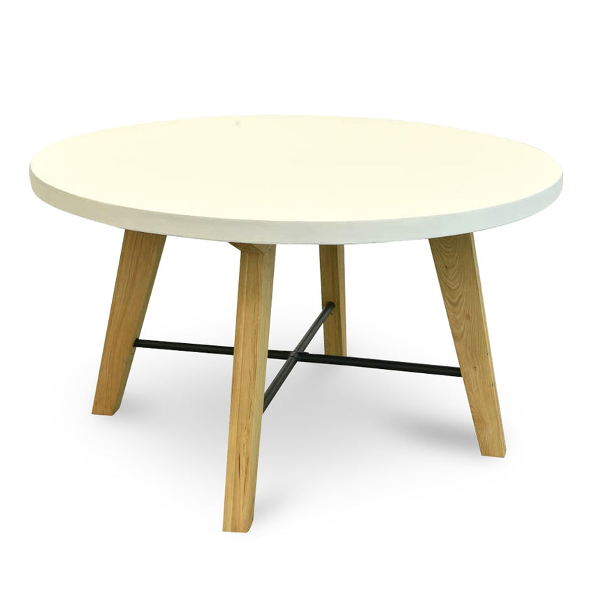 Ex Display - CDT2440-CO 1.4m Round Dining Table - White - Natural