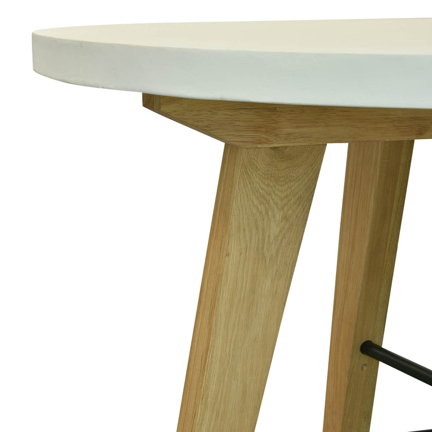 Ex Display - CDT2440-CO 1.4m Round Dining Table - White - Natural