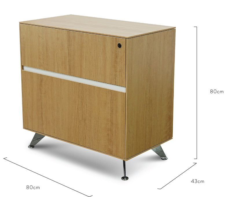 CDT2753-SN 2 Drawer Lateral Filing Cabinet - Natural