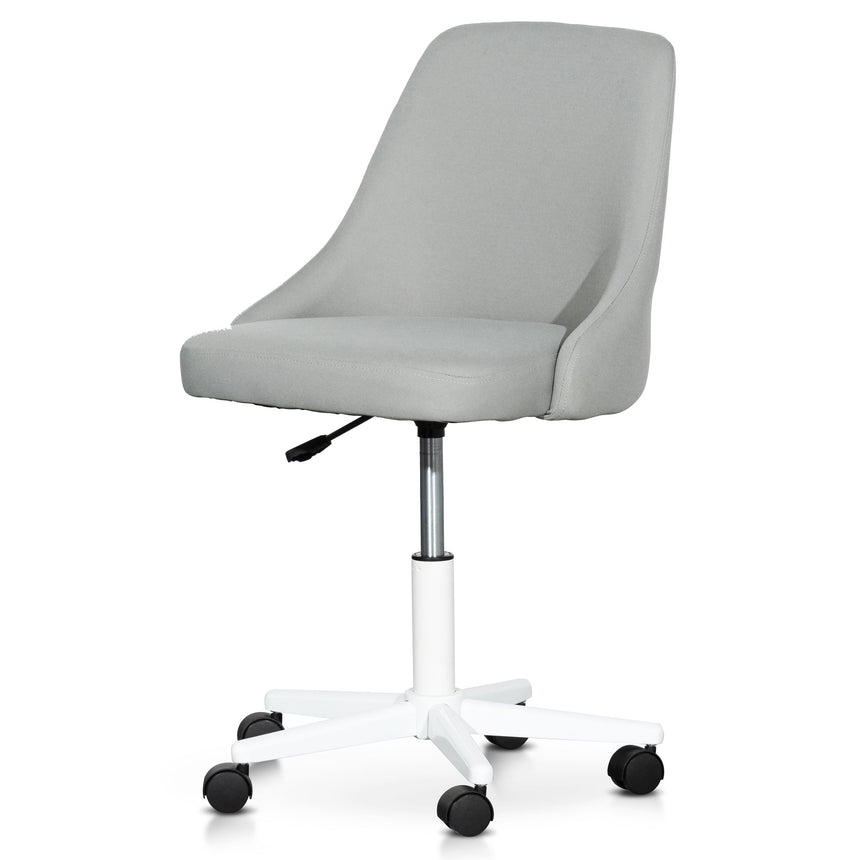 COC6238-UN Grey Fabric Office Chair - White Base