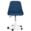 COC6239-UN Space Blue Fabric Office Chair - White Base