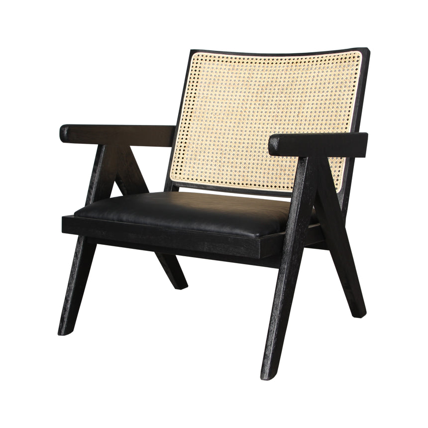 CLC6504-CH Rattan Armchair - Distress Natural and Black Seat