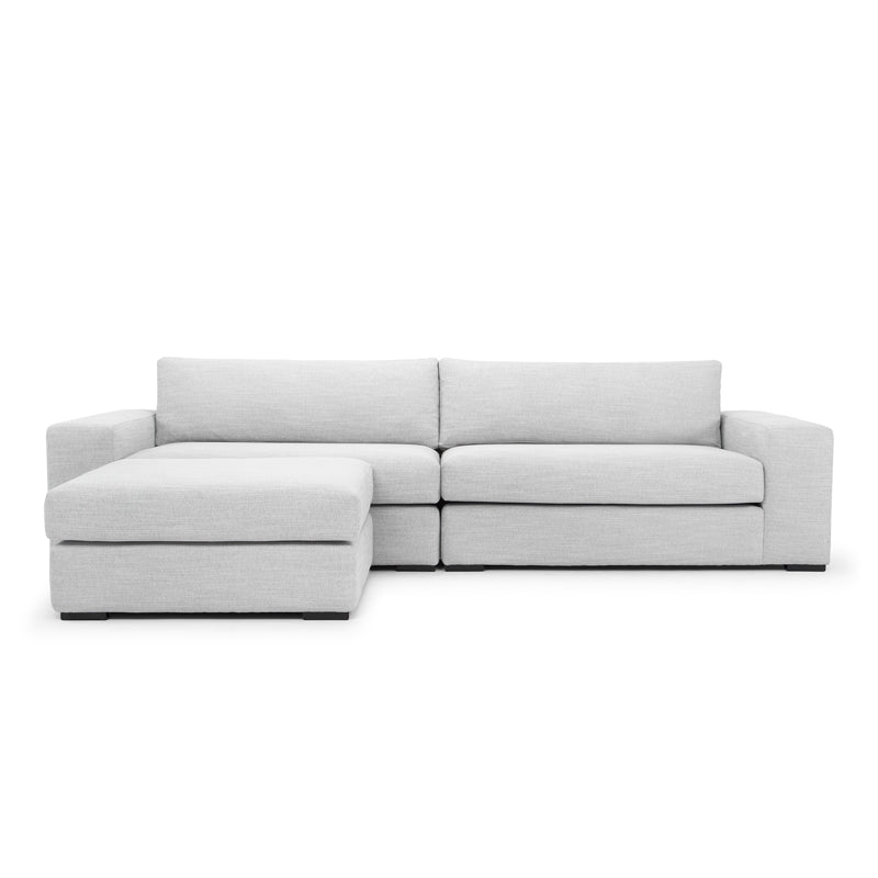CLC802 3 Seater Sofa With Chaise - Light Texture Grey
