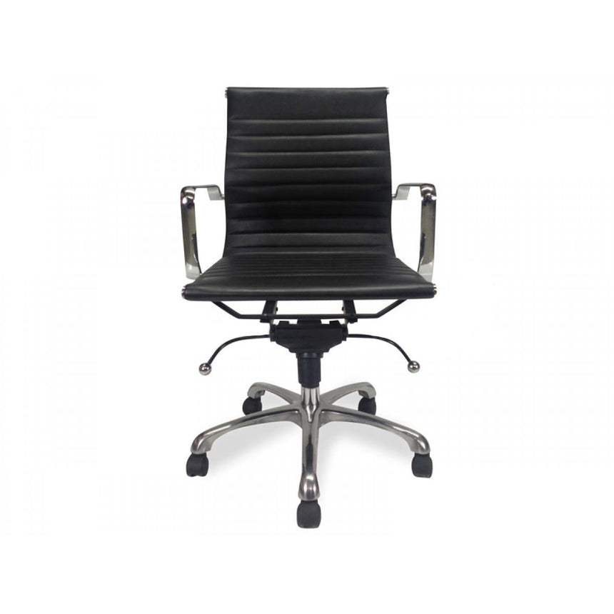 COC103B Low Back Office Chair - Light Brown Leather