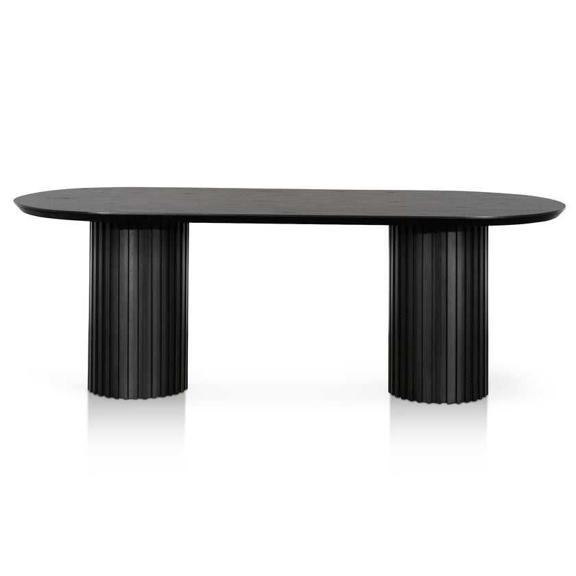 CDT6133-CN 2.2m Wooden Dining Table - Black Oak