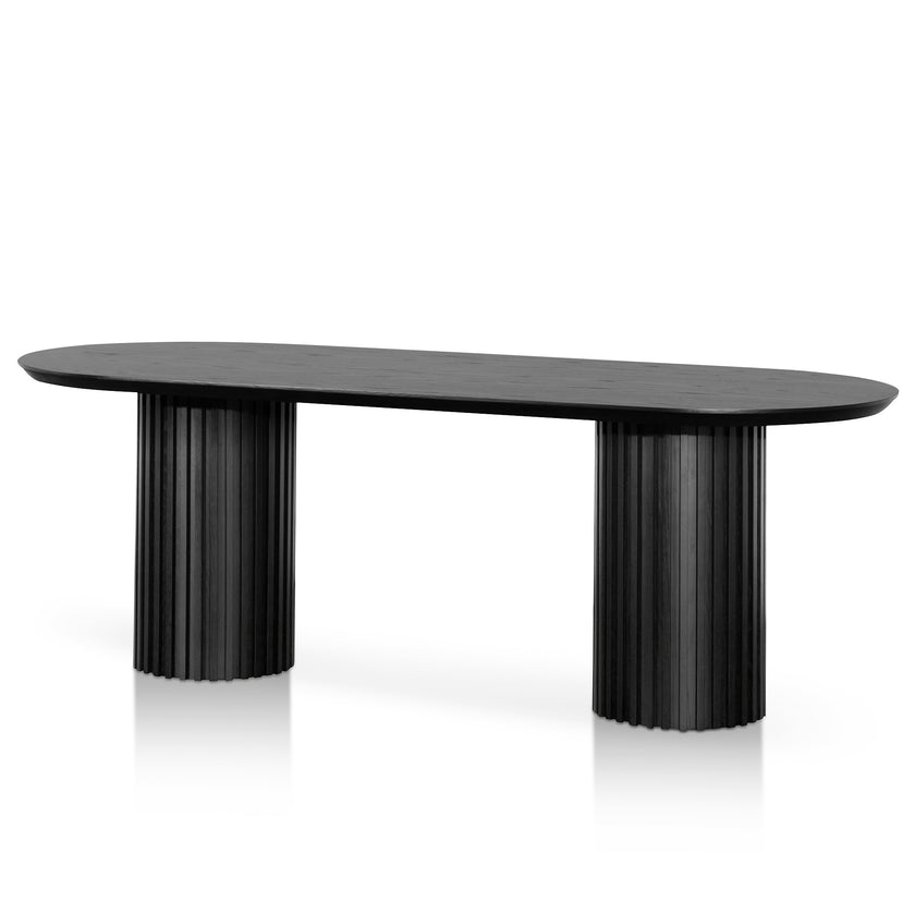 CDT6133-CN 2.2m Wooden Dining Table - Black Oak