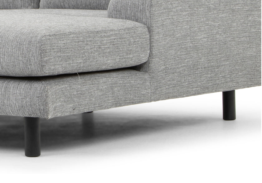 CLC2870-FA 3 Seater Right Chaise Sofa - Graphite Grey with Black Legs - Last one