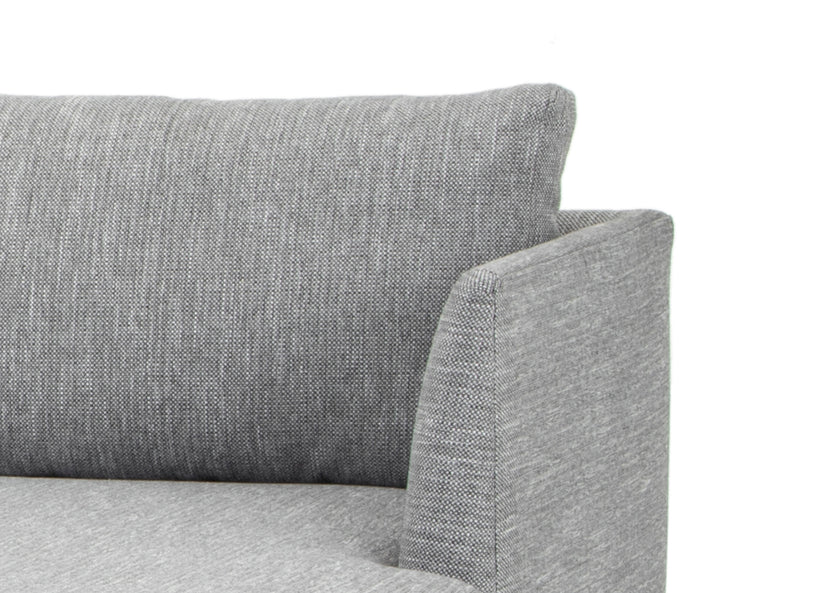 CLC2864-FA 3 Seater With Right Chaise Sofa - Graphite Grey with Natural Legs