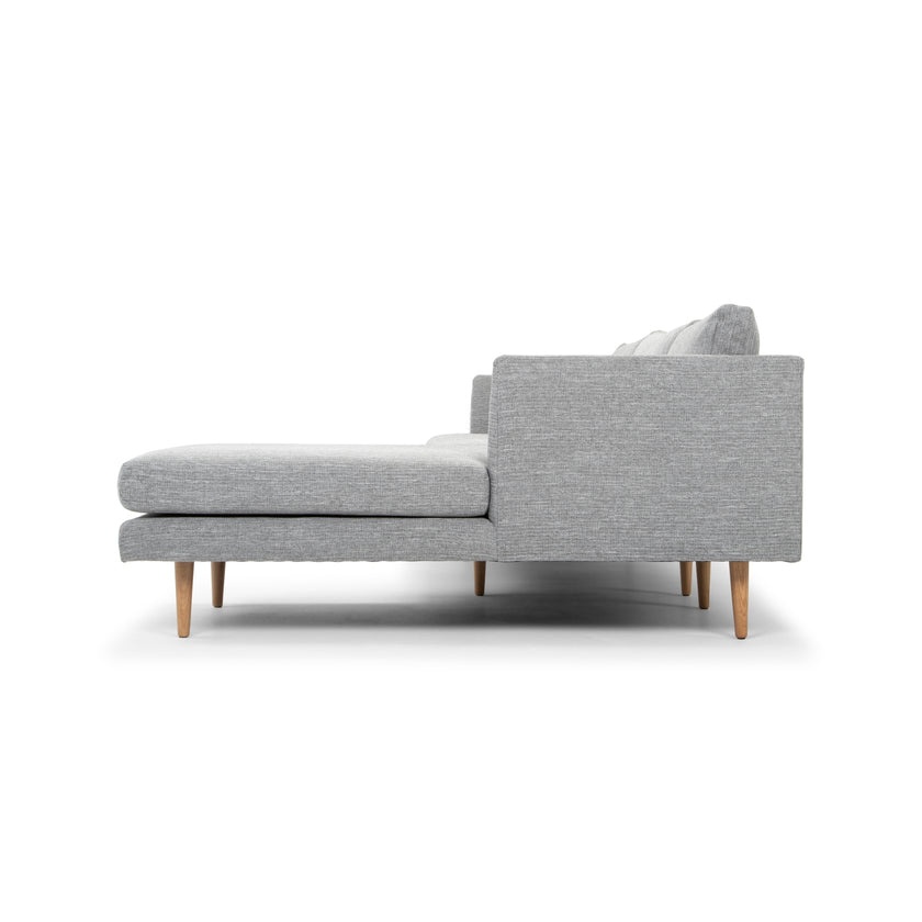 CLC2864-FA 3 Seater With Right Chaise Sofa - Graphite Grey with Natural Legs