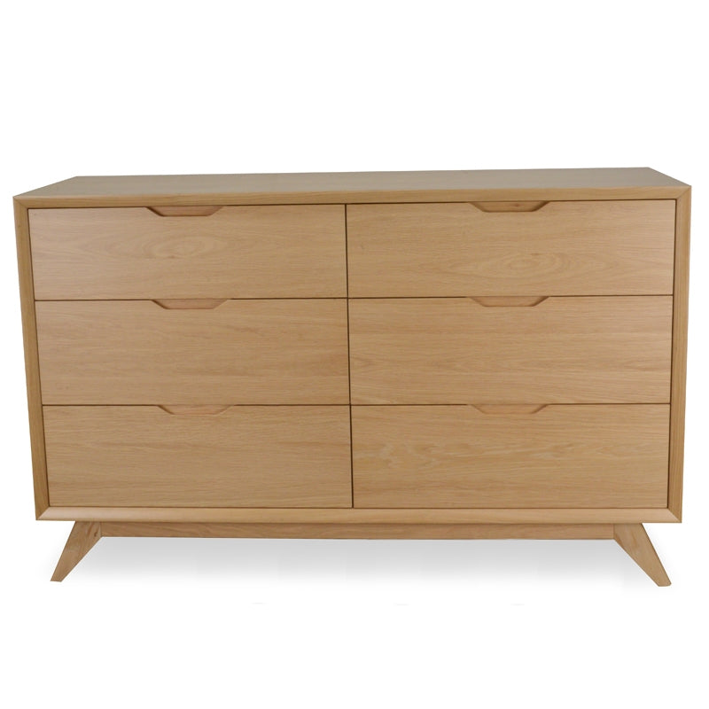CDT1057-VN 6 Drawer Wide Chest - Natural