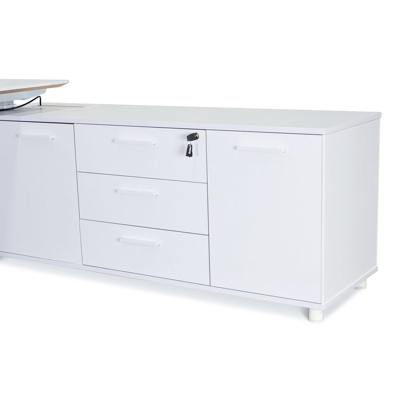 Ex Display - COT396 Executive Office Desk White - Right Return
