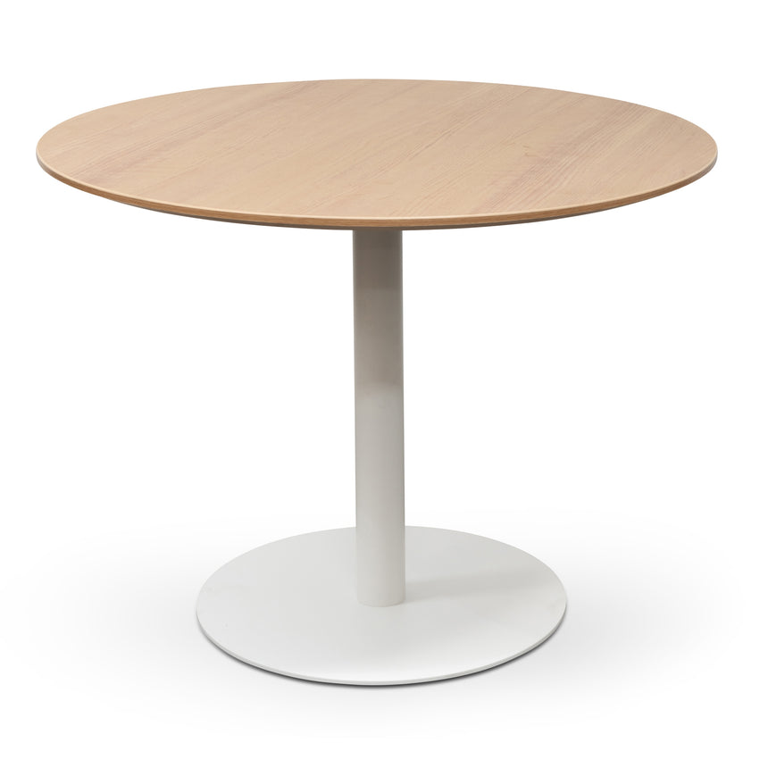 COT6644-SN Round Office Meeting Table - Natural with Black Base
