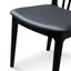 CDC6042-SD - Dining chair - Solid timber and Black PU (Set of 2)