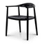CDC6041-SD - Round Dining Armchair - Full Black (Set of 2)
