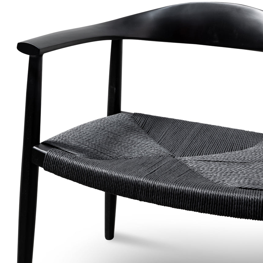 CDC6041-SD - Round Dining Armchair - Full Black (Set of 2)